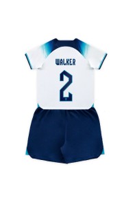 Engeland Kyle Walker #2 Babytruitje Thuis tenue Kind WK 2022 Korte Mouw (+ Korte broeken)